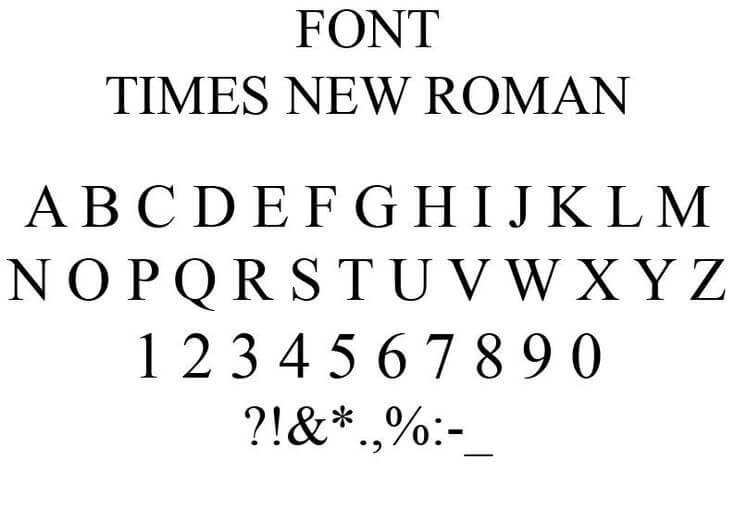 times new roman